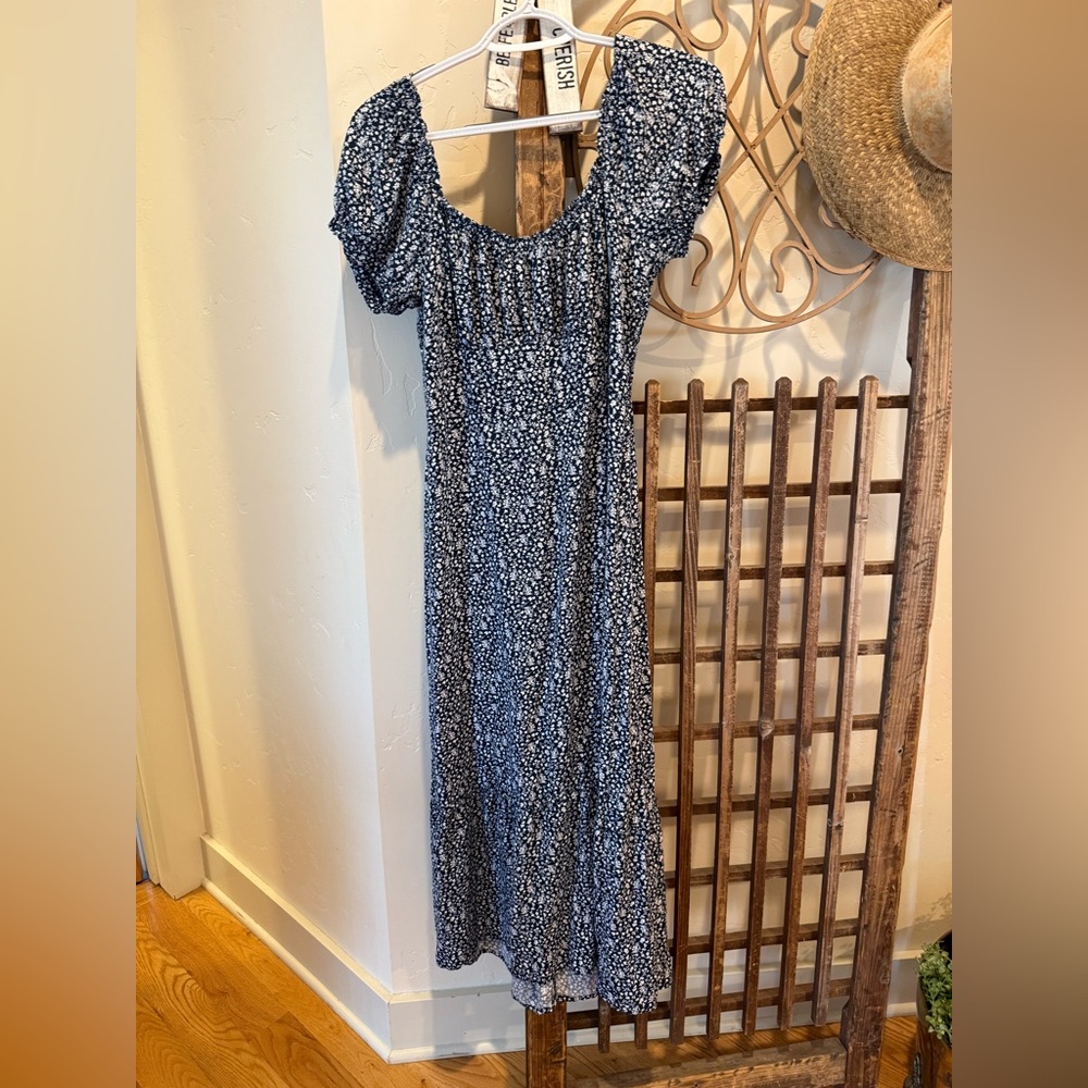 Floral Blue Maxi Dress